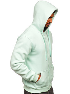 Men's Thick Zip Hoodie Light Mint Bolf 2008