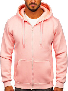 Men's Thick Zip Hoodie Light Pink Bolf 2008