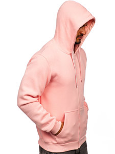 Men's Thick Zip Hoodie Light Pink Bolf 2008