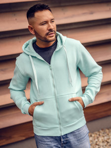 Men's Thick Zip Hoodie Mint Bolf 2008A