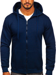 Men's Thick Zip Hoodie Navy Blue Bolf 2008