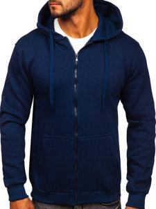 Men's Thick Zip Hoodie Navy Blue Bolf 2008