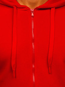 Men's Thick Zip Hoodie Red Bolf 2008