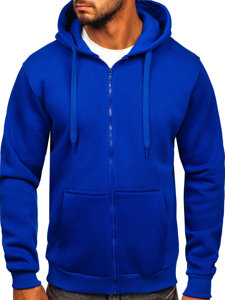 Men's Thick Zip Hoodie Royal Blue Bolf 2008