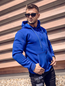 Men's Thick Zip Hoodie Royal Blue Bolf 2008A