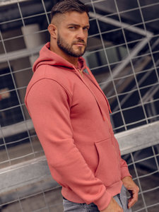 Men's Thick Zip Hoodie Salmon Bolf 2008A