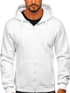 Men's Thick Zip Hoodie White Bolf 2008