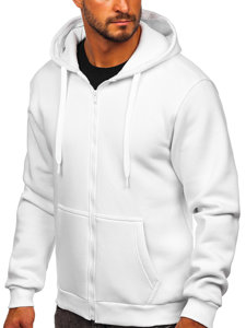 Men's Thick Zip Hoodie White Bolf 2008