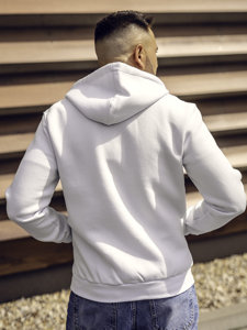 Men's Thick Zip Hoodie White Bolf 2008A