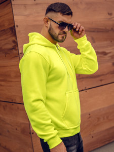 Men's Thick Zip Hoodie Yellow-Neon Bolf 2008A