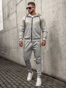 Men's Tracksuit with Hood Grey Bolf 27C8117