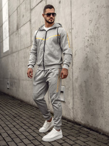 Men's Tracksuit with Hood Grey Bolf 27C8117