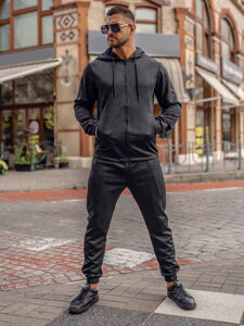 Men's Tracksuit with hood Black Bolf 3A162A