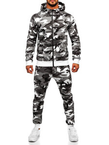 Men's Tracksuit with hood Grey Bolf 8B159