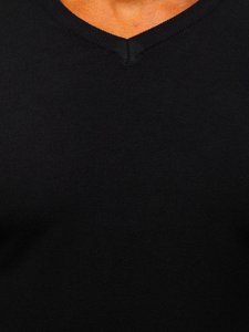 Men's V-neck Sweater Black Bolf YY03