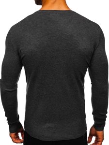 Men's V-neck Sweater Graphite Bolf YY03