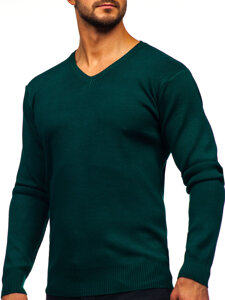 Men’s V-neck Sweater Green Bolf S8725