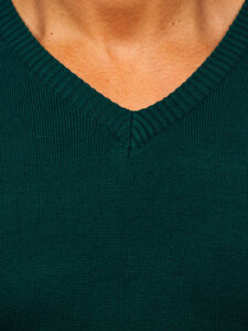 Men’s V-neck Sweater Green Bolf S8725