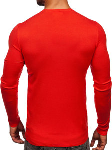 Men's V-neck Sweater Orange Bolf YY03