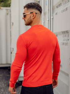 Men's V-neck Sweater Orange Bolf YY03