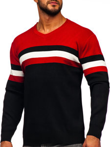 Men's V-neck Sweater Red Bolf S8535