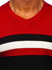 Men's V-neck Sweater Red Bolf S8535