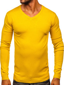 Men's V-neck Sweater Yellow Bolf MMB601