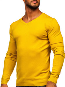 Men's V-neck Sweater Yellow Bolf MMB601