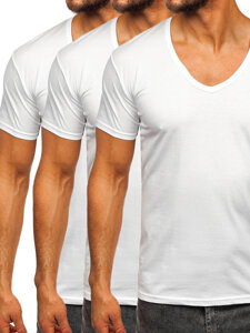 Men’s V-neck T-shirt White Bolf 9002-3P 3 PACK