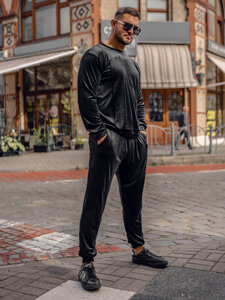 Men's Velour Tracksuit Black Bolf 0001