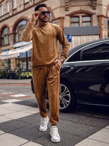 Men's Velour Tracksuit Camel Bolf 0001