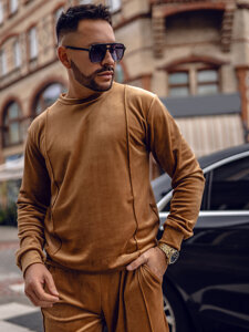 Men's Velour Tracksuit Camel Bolf 0001