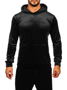 Men's Velour Tracksuit with hood Black Bolf 0002A