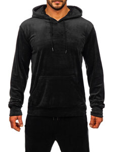 Men's Velour Tracksuit with hood Black Bolf 8C1171