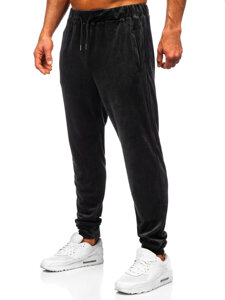 Men's Velour Tracksuit with hood Black Bolf 8C1171