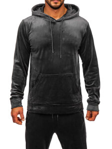 Men's Velour Tracksuit with hood Graphite Bolf 8C1171