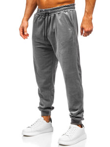 Men's Velour Tracksuit with hood Grey Bolf 0002A