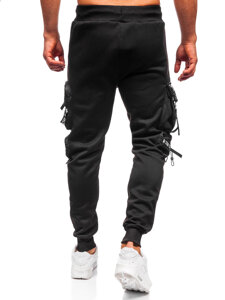 Men’s Warm Cargo Joggers Black Bolf HSS342