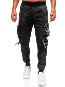 Men’s Warm Cargo Joggers Black Bolf HSS342