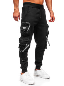 Men’s Warm Cargo Joggers Black Bolf HSS350