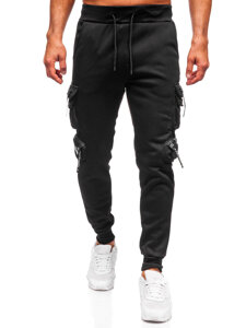 Men’s Warm Cargo Joggers Black Bolf HSS361