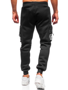 Men’s Warm Cargo Joggers Black Bolf K22