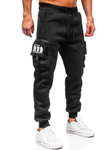 Men’s Warm Cargo Joggers Black Bolf K23