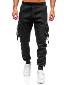 Men’s Warm Cargo Joggers Black Bolf K23