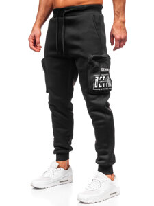 Men’s Warm Cargo Joggers Black Bolf K25