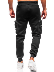 Men’s Warm Cargo Joggers Black Bolf K25