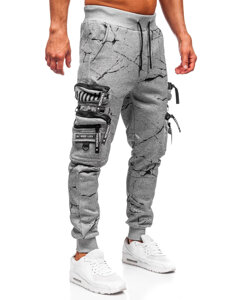 Men’s Warm Cargo Joggers Grey Bolf HSS339