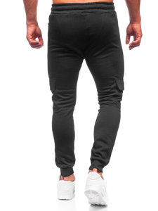 Men's Warm Cargo Sweatpants Black Bolf HW2176