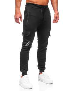 Men's Warm Cargo Sweatpants Black Bolf HW2207