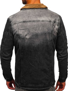 Men's Warm Denim Jacket Black Bolf MJ520N